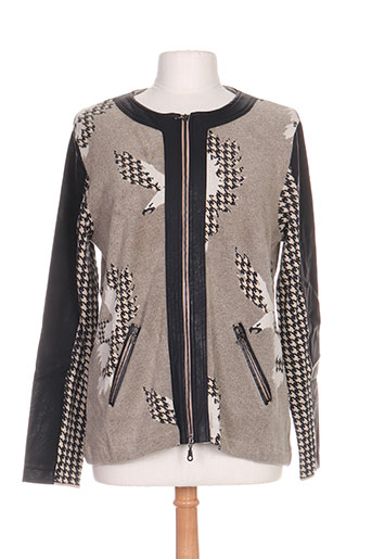 tricot chic vestes femme de couleur gris