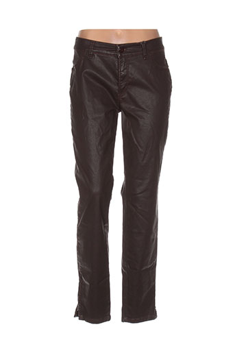 toni pantalons femme de couleur marron