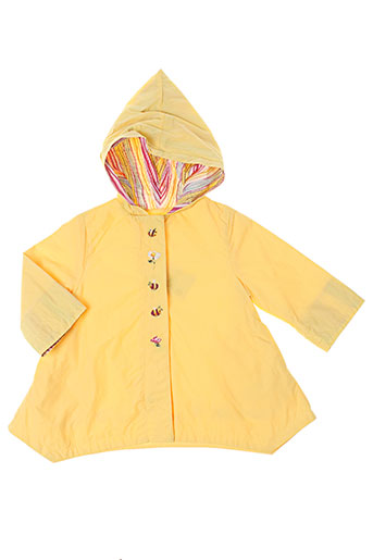 catimini manteaux fille de couleur jaune