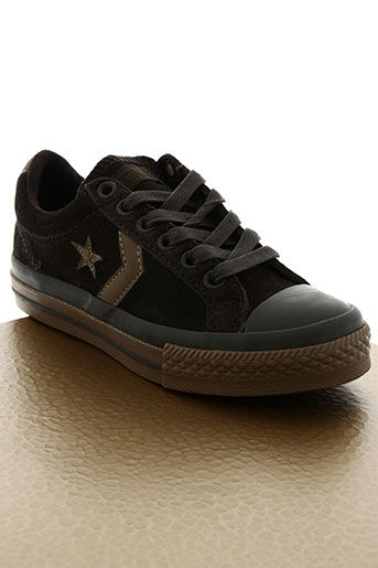 converse chaussures garçon de couleur marron