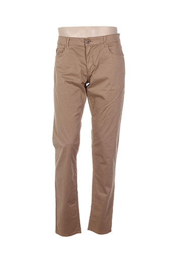 trussardi jeans pantalons homme de couleur marron