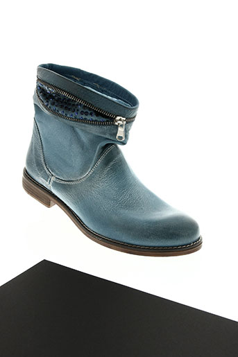 cafe noir chaussures femme de couleur bleu