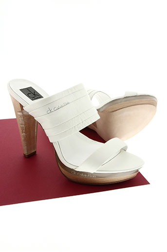 calvin klein chaussures femme de couleur blanc