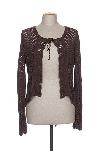 carole richard gilets femme de couleur marron