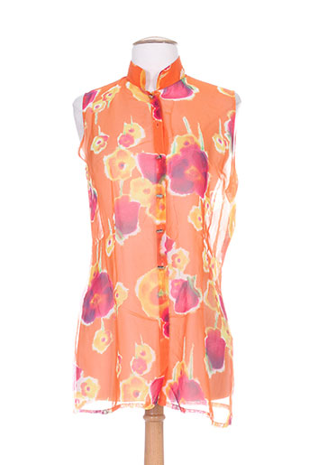 nathalie chaize chemises femme de couleur orange