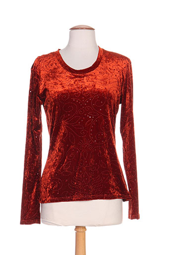 nathalie chaize t-shirts femme de couleur rouge