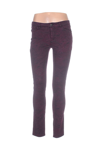 ikks pantacourts femme de couleur rouge