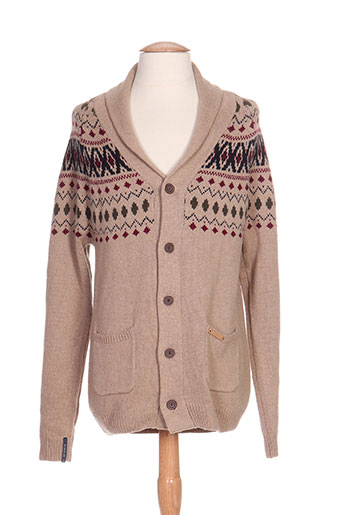 pepe jeans gilets homme de couleur marron