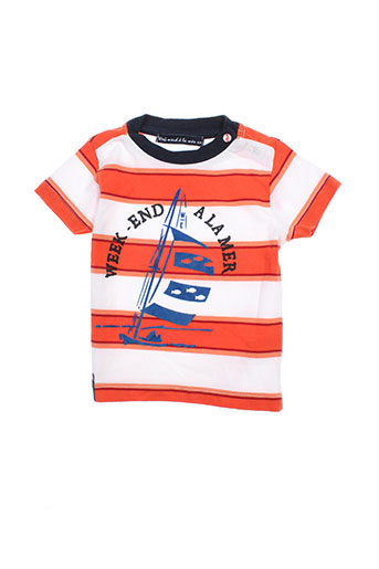 week end a la mer t-shirts garçon de couleur orange