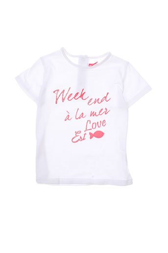 week end a la mer t-shirts fille de couleur blanc