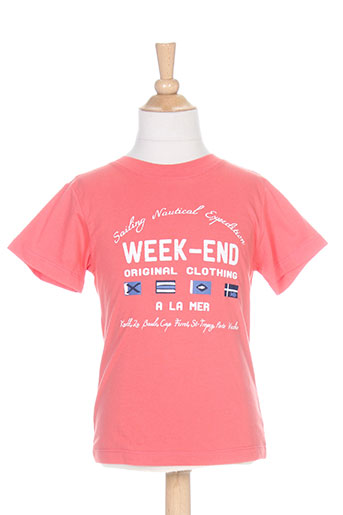 week end a la mer t-shirts garçon de couleur orange