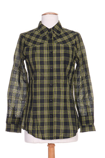 ideo chemises femme de couleur vert