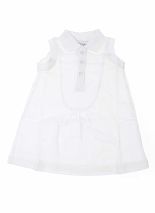 Robe courte blanc IDEO pour fille