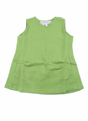 Robe mi-longue vert IDEO pour fille