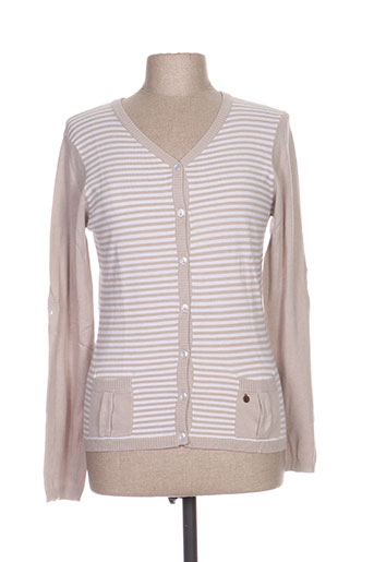 bleu salé gilets femme de couleur beige