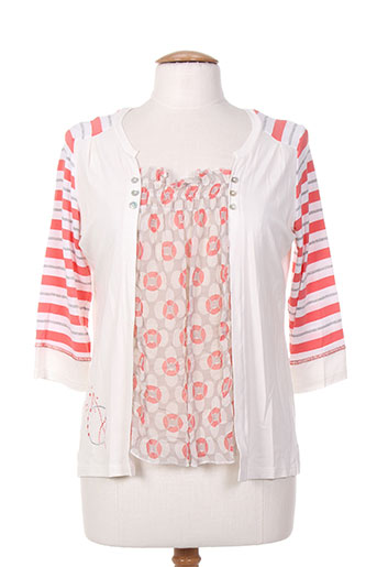 jean gabriel t-shirts femme de couleur blanc