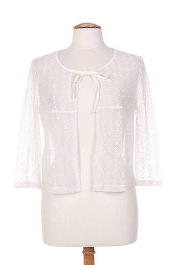 jean gabriel gilets femme de couleur blanc