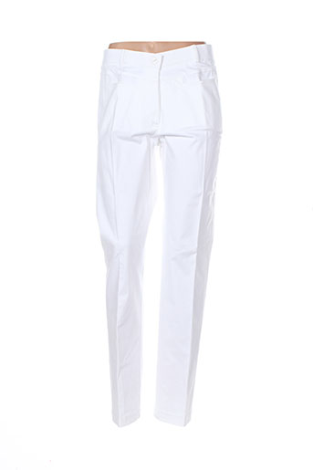 jean gabriel pantalons femme de couleur blanc