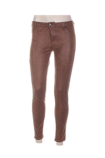 teddy smith pantalons femme de couleur marron