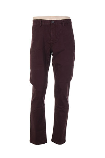 ikks pantalons homme de couleur rouge