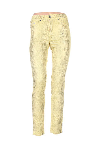 couturist pantalons femme de couleur jaune