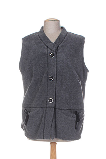 telmail gilets femme de couleur gris