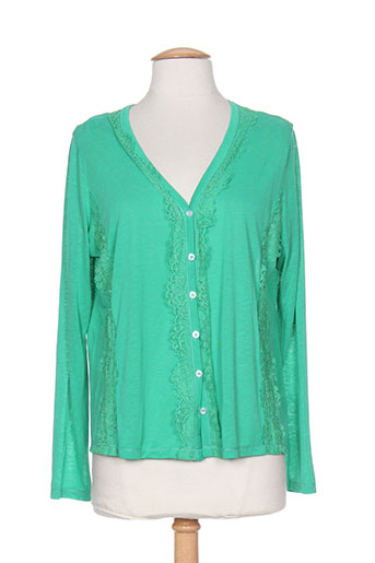 exetera gilets femme de couleur vert