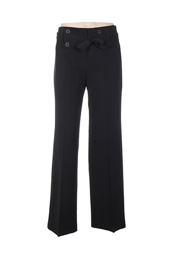 renatto bene pantalons femme de couleur noir