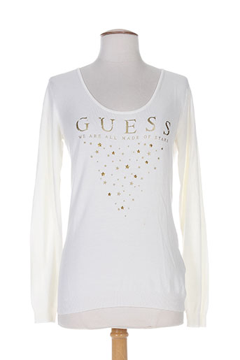 guess pulls femme de couleur blanc