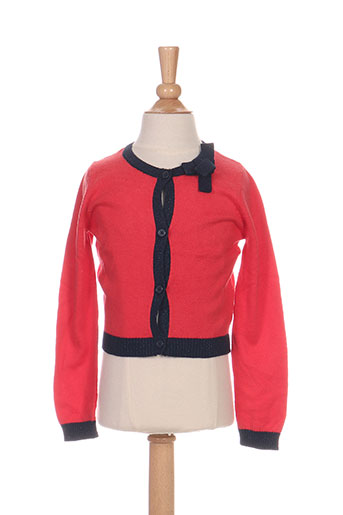 jean bourget gilets fille de couleur rose