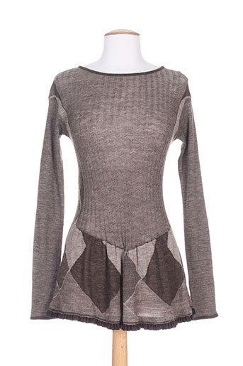 high pulls femme de couleur marron