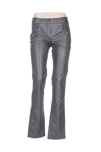 nathalie chaize pantalons femme de couleur gris