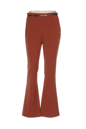 jus d'orange pantalons femme de couleur marron