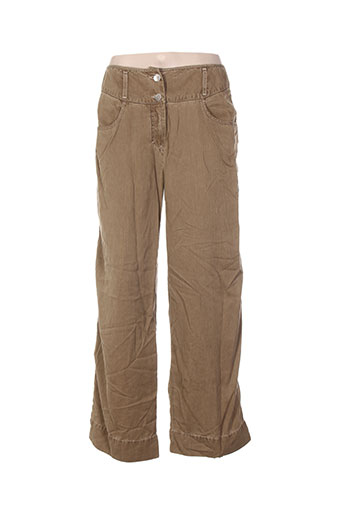 bleu de sym pantalons femme de couleur marron