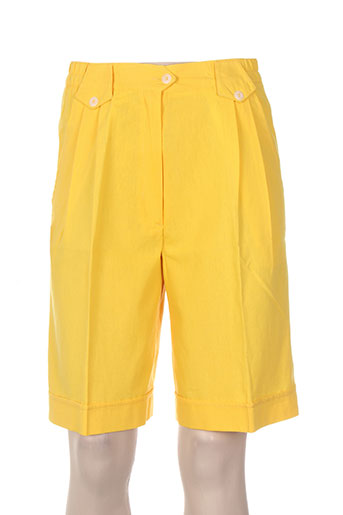 francois degasnes shorts / bermudas femme de couleur jaune