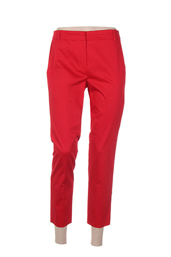 marella pantalons femme de couleur rouge