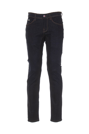 pull in jeans homme de couleur bleu