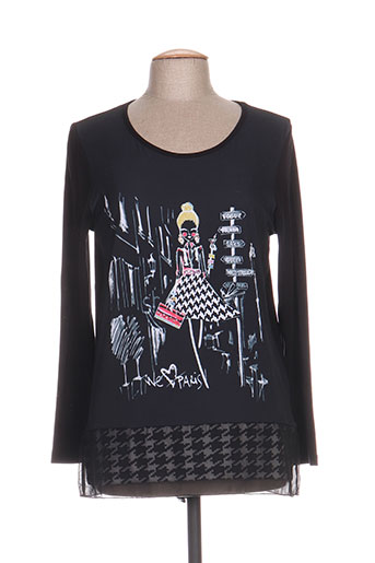olivier philips t-shirts femme de couleur noir