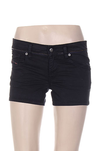 diesel shorts / bermudas femme de couleur noir