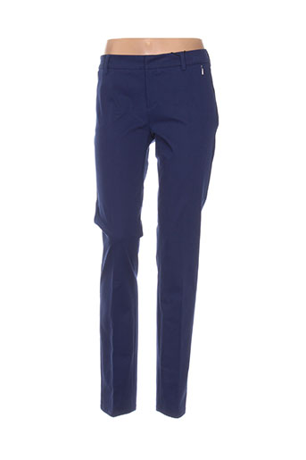 sportmax pantalons femme de couleur bleu