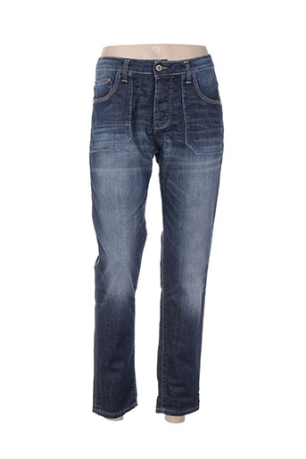 please jeans homme de couleur bleu