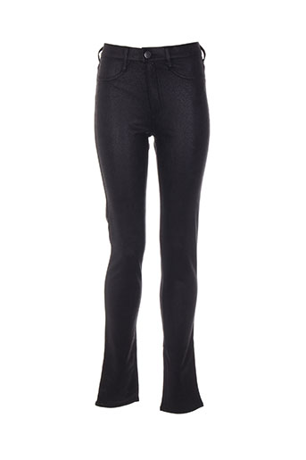 teddy smith pantalons fille de couleur noir