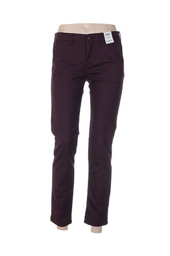 reiko pantalons femme de couleur violet