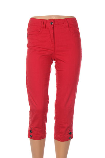 brandtex pantacourts femme de couleur rouge