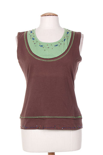 felino t-shirts femme de couleur marron