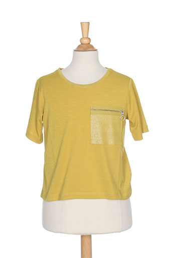 teddy smith t-shirts fille de couleur jaune