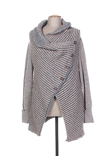tricot chic gilets femme de couleur gris