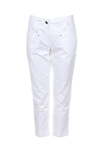 nathalie chaize pantacourts femme de couleur blanc