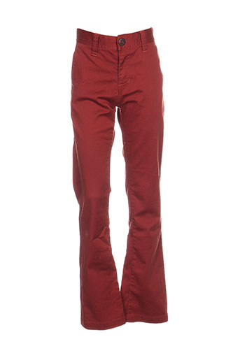 volcom pantalons garçon de couleur rouge