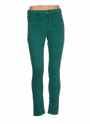 Pantalon slim vert MENSI COLLEZIONE pour femme